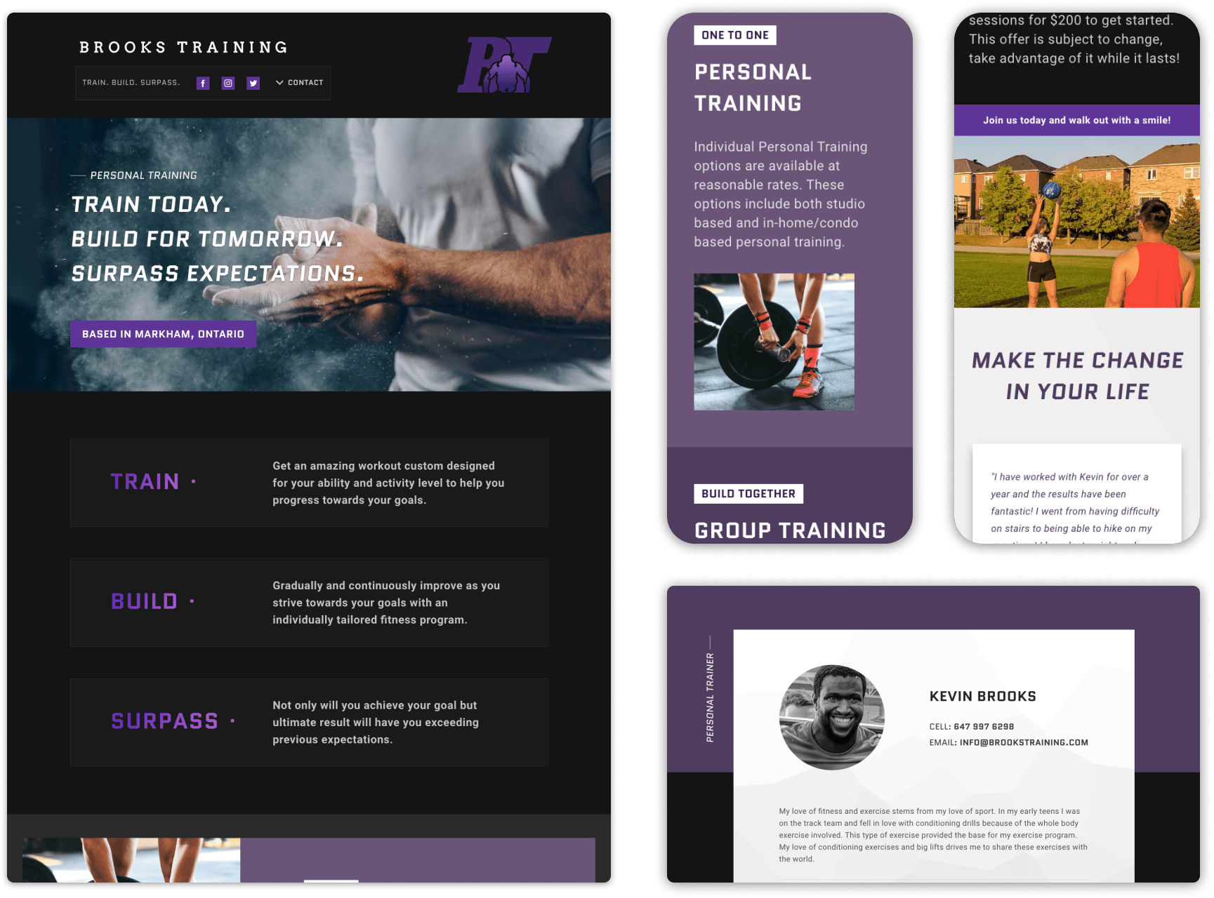 brooks training custom website