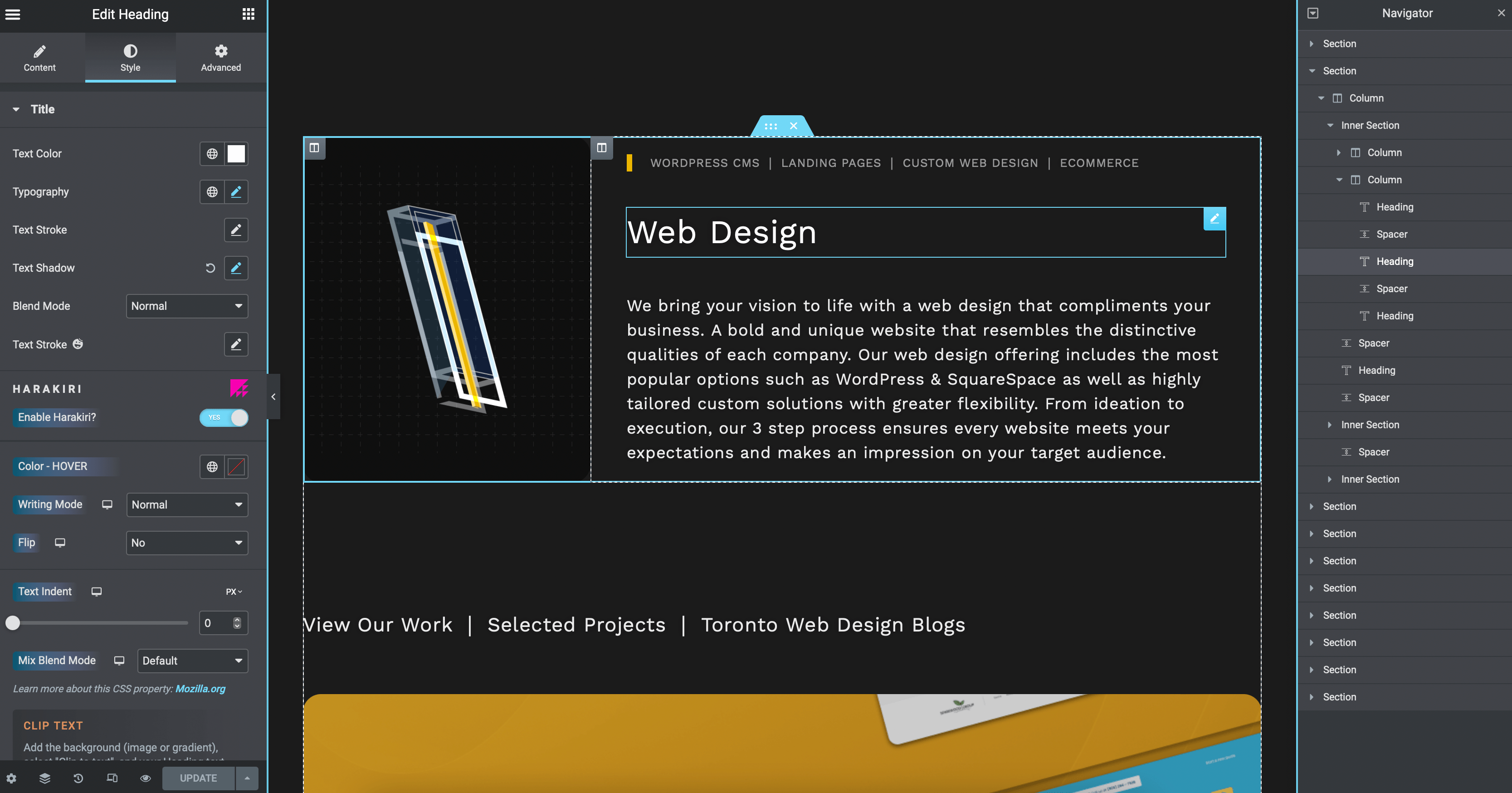 wordpress and elementor