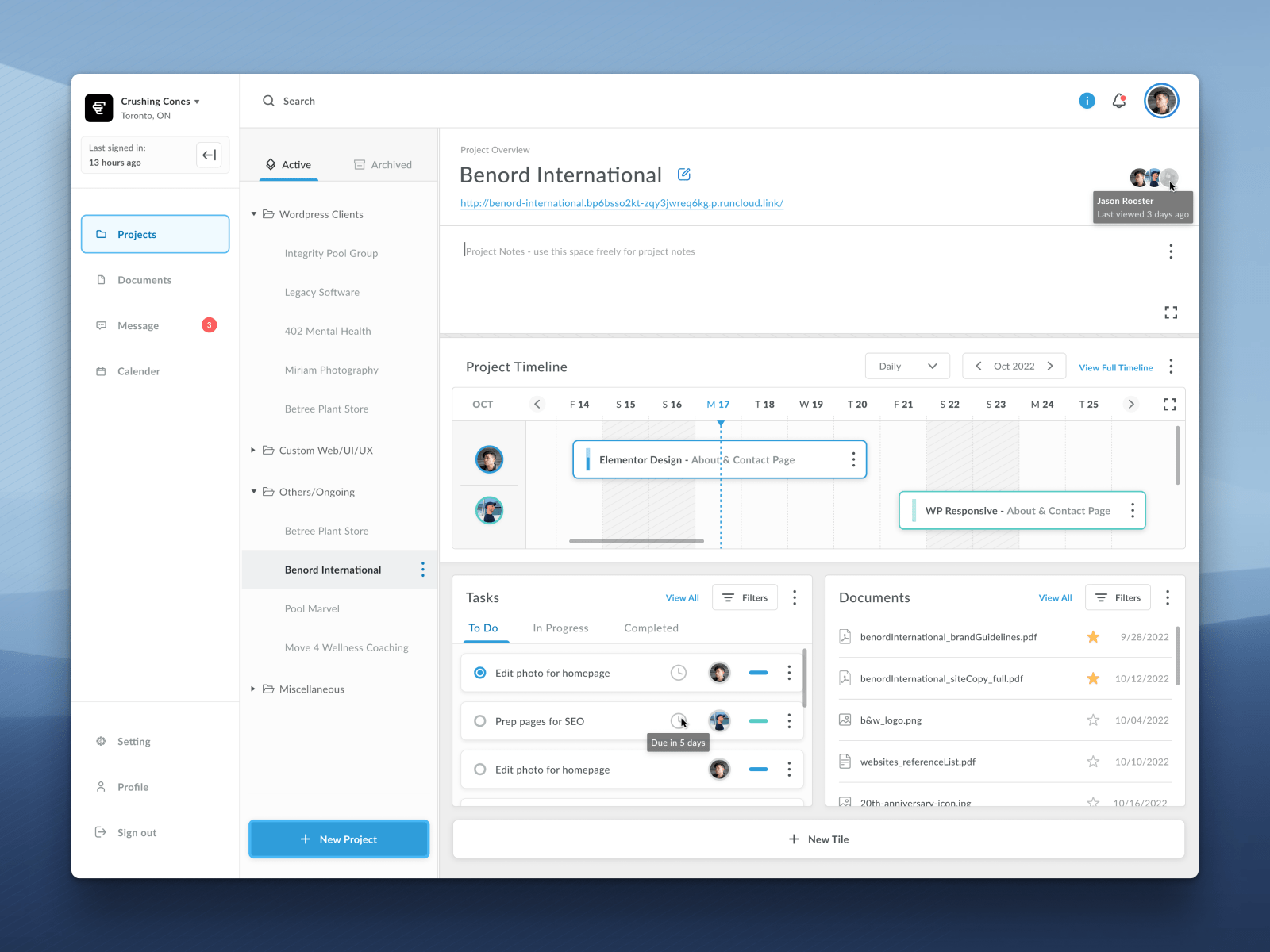 agency crm visual style