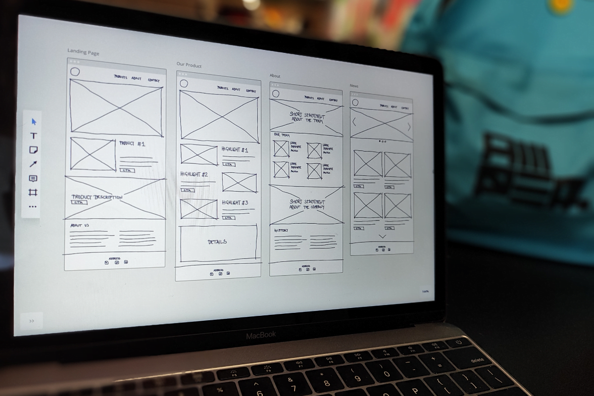 web design wireframe